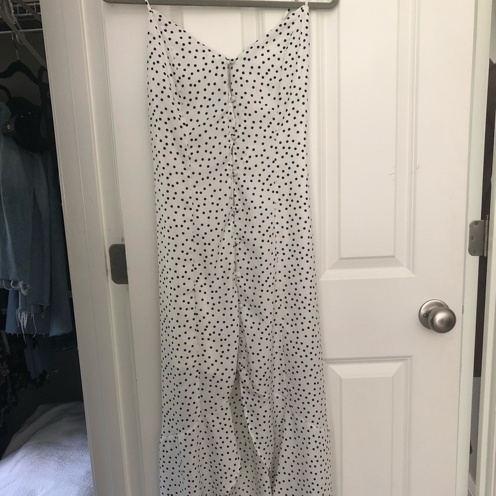 Long polka dot summer dress